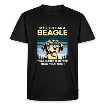 Beagle Whisperer Dog Lovers Puppy Owner Paw - T-shirt Premium bio Homme - noir - Devant - Nico (187cm)