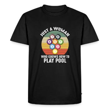 Vintage Quote Pool Billiards 8 Ball - Men's Premium Organic T-Shirt - black - Front - Nico (187cm)
