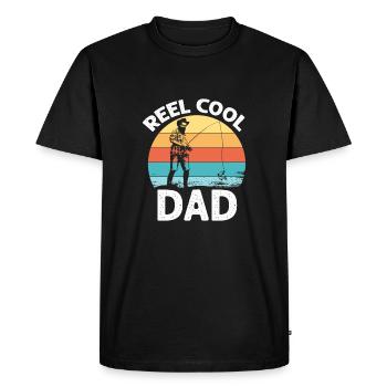 Funny quote Desperately Vintage Real Cool-Dad F - Men's Premium Organic T-Shirt - black - Front - Nico (187cm)