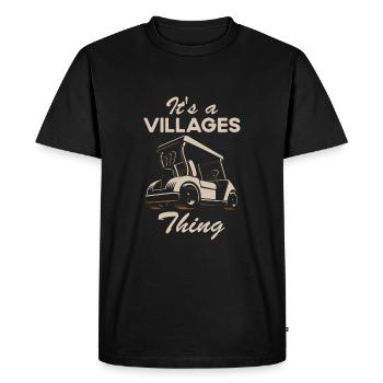 Golf carts It is a village that has golf cart humor l - Men's Premium Organic T-Shirt - black - Front - Nico (187cm)