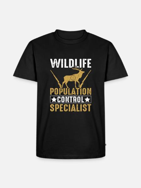 Wildtierpopulationskontrollspezialist - Männer Premium Bio T-Shirt - Schwarz