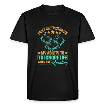 Ne sous-estimez pas mes capacités si je - T-shirt Premium bio Homme - noir - Devant - Nico (187cm)