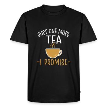 Plus qu’un thé que je promets - T-shirt Premium bio Homme - noir - Devant - Nico (187cm)