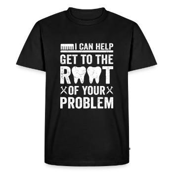 I can help get to the root of your problem - Men's Premium Organic T-Shirt - black - Front - Nico (187cm)