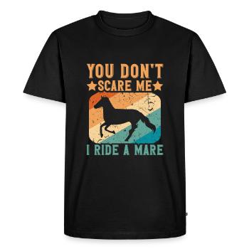 Tu ne me fais pas peur, je conduis une jument - T-shirt Premium bio Homme - noir - Devant - Nico (187cm)