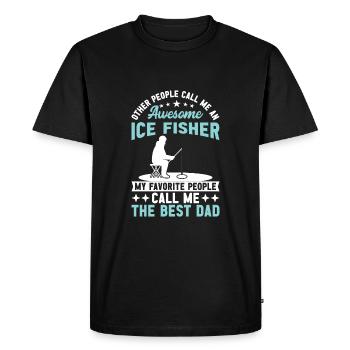 Super Ice Fisher le meilleur père - T-shirt Premium bio Homme - noir - Devant - Nico (187cm)