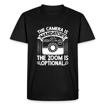 L’appareil photo est obligatoire Le zoom est optionnel - T-shirt Premium bio Homme - noir - Devant - Nico (187cm)
