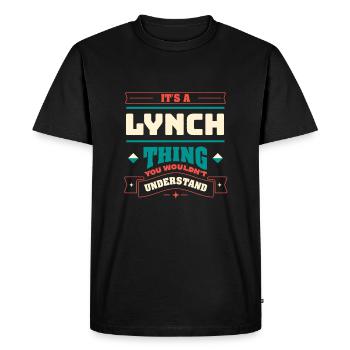 C’est un nom de famille Lynch correspondant à la famille - T-shirt Premium bio Homme - noir - Devant - Nico (187cm)