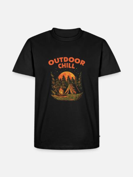 Outdoor Chill Camping Nature Lovers Camper Trees - Men's Premium Organic T-Shirt - black