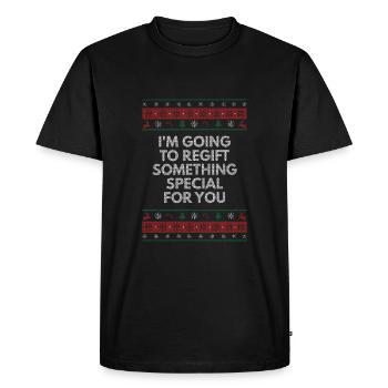 Donnez quelque chose pour vous Blague de Noël Jeu de mots de Noël - T-shirt Premium bio Homme - noir - Devant - Nico (187cm)