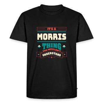 C’est un nom de famille Morris Thing correspondant à la famille Fa - T-shirt Premium bio Homme - noir - Devant - Nico (187cm)