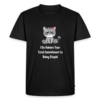 J’admire votre engagement drôle sarcastique - T-shirt Premium bio Homme - noir - Devant - Nico (187cm)