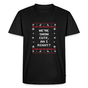 Étaient doux comme neige bon jeu de mots de Noël -Nous - T-shirt Premium bio Homme - noir - Devant - Nico (187cm)