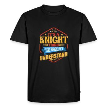 It is a funny name of the funny surname H - Men's Premium Organic T-Shirt - black - Front - Nico (187cm)