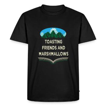 Roasting friends and marshmallows Camping Camping Ca - Men's Premium Organic T-Shirt - black - Front - Nico (187cm)