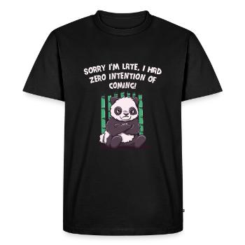 I'm late, I had no intention of funny sa - Men's Premium Organic T-Shirt - black - Front - Nico (187cm)