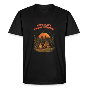 Let's Smore Memories Camping Camping Camp - Men's Premium Organic T-Shirt - black - Front - Nico (187cm)