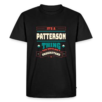 C’est une chose Patterson, le nom de famille pour le F - T-shirt Premium bio Homme - noir - Devant - Nico (187cm)