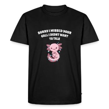 Désolé, j’ai manqué votre appel, wol - T-shirt Premium bio Homme - noir - Devant - Nico (187cm)