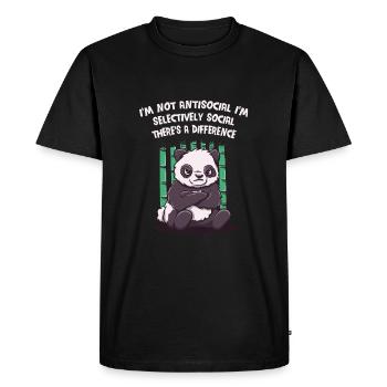Je ne suis pas antisocial dans sélectivement social drôle - T-shirt Premium bio Homme - noir - Devant - Nico (187cm)