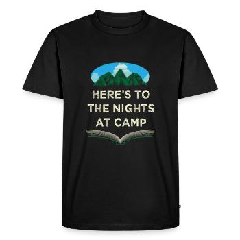 Nuits au Camping Camping Forest Camper Jungle Fer - T-shirt Premium bio Homme - noir - Devant - Nico (187cm)