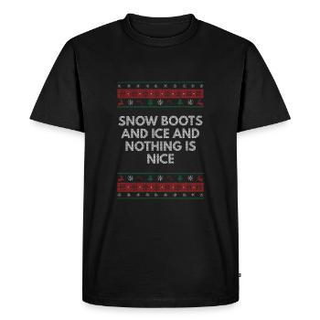 Bottes de neige et glace et rien n’est un beau W - T-shirt Premium bio Homme - noir - Devant - Nico (187cm)