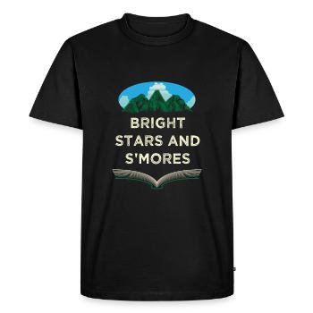 Bright Stars and Smores Camping Friends Camper Bud - Men's Premium Organic T-Shirt - black - Front - Nico (187cm)