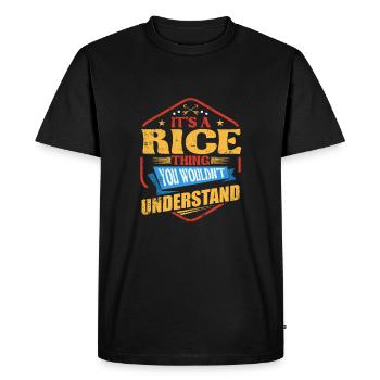 It's a rice thing funny last name humor Fami - Men's Premium Organic T-Shirt - black - Front - Nico (187cm)