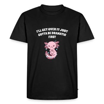 Je vais m’en remettre, je dois dramatiser - T-shirt Premium bio Homme - noir - Devant - Nico (187cm)