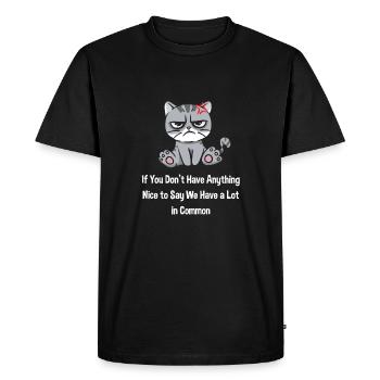 I do not like to say that we have a lot of - Men's Premium Organic T-Shirt - black - Front - Nico (187cm)