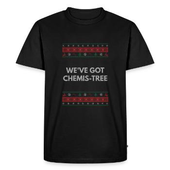 Nous obtenons des couples de Noël chémistriémiés - T-shirt Premium bio Homme - noir - Devant - Nico (187cm)
