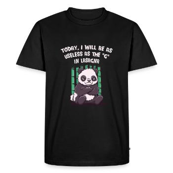 Je serai aussi inutile que le G dans la lasagne lus - T-shirt Premium bio Homme - noir - Devant - Nico (187cm)