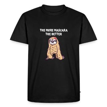 The more makeup the better funny sarcastic - Men's Premium Organic T-Shirt - black - Front - Nico (187cm)