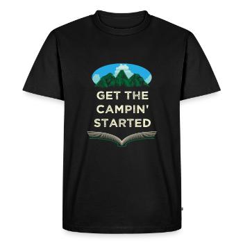 Obtenez le camping avec le camping de la Somm - T-shirt Premium bio Homme - noir - Devant - Nico (187cm)