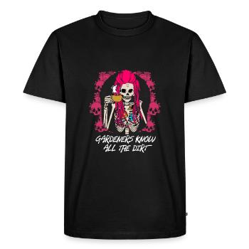 Les jardiniers connaissent tout le sale drôle sar - T-shirt Premium bio Homme - noir - Devant - Nico (187cm)