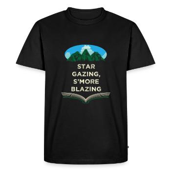 Star Blazing Smore Blazing Camping Friends Camper - Men's Premium Organic T-Shirt - black - Front - Nico (187cm)