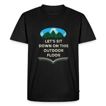 Sit down on this outdoor walking hiker - Men's Premium Organic T-Shirt - black - Front - Nico (187cm)
