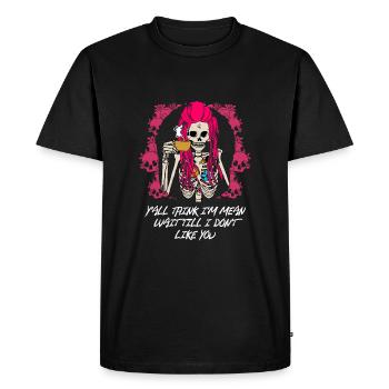 Je pense que je suis censé attendre jusqu’à ce que je ne le fasse plus - T-shirt Premium bio Homme - noir - Devant - Nico (187cm)