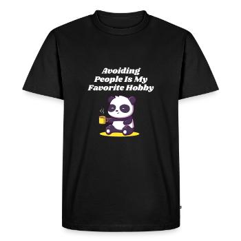 Avoiding people is my hobby funny introv - Men's Premium Organic T-Shirt - black - Front - Nico (187cm)