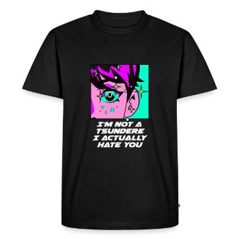 No Tsundere I Japon Anime Drôle Manga Humour tats - T-shirt Premium bio Homme - noir - Devant - Nico (187cm)