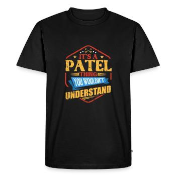 It's a Patel-thing funny surname Humor Fam - Men's Premium Organic T-Shirt - black - Front - Nico (187cm)