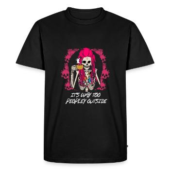 Ses beaucoup trop de gens en dehors de l’int sarcastique - T-shirt Premium bio Homme - noir - Devant - Nico (187cm)