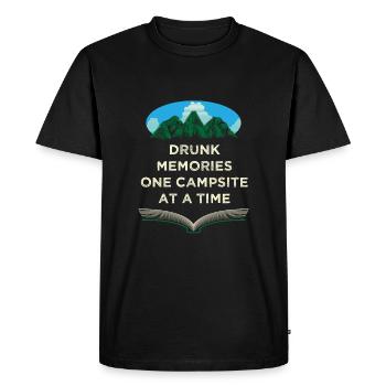 Drunk Memories Camping Beer Lovers Camp - T-shirt Premium bio Homme - noir - Devant - Nico (187cm)