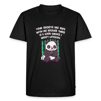 Les secrets sont en sécurité avec moi. J’ai n - T-shirt Premium bio Homme - noir - Devant - Nico (187cm)
