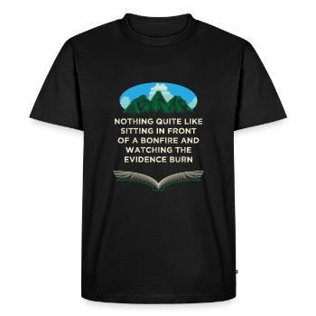 Watch the evidence Camping Camping Funny - Men's Premium Organic T-Shirt - black - Front - Nico (187cm)