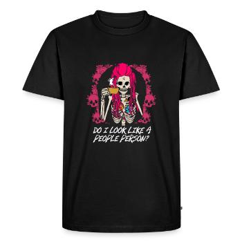 J’ai l’air d’une personne qui convoite sarcastiquement - T-shirt Premium bio Homme - noir - Devant - Nico (187cm)