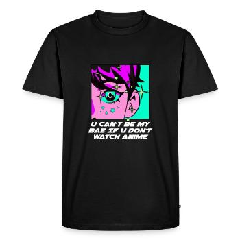 Je ne peux pas être mon bae quand anime manga nic - T-shirt Premium bio Homme - noir - Devant - Nico (187cm)
