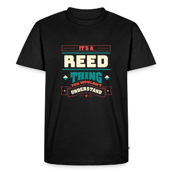 C’est un nom de famille Reed -Ding -Thing pour les familles - T-shirt Premium bio Homme - noir - Devant - Nico (187cm)
