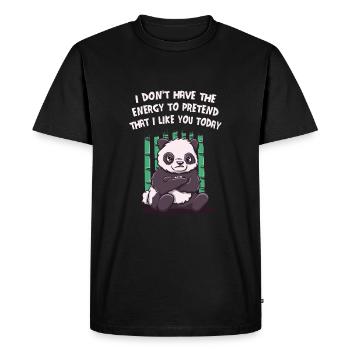 I don't have the energy to introvert me funnier - Men's Premium Organic T-Shirt - black - Front - Nico (187cm)