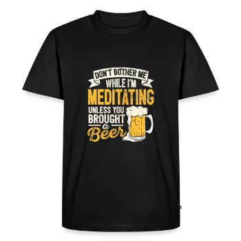 Don't bother me while I'm beer lover Y - Men's Premium Organic T-Shirt - black - Front - Nico (187cm)